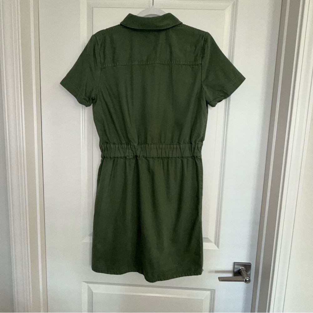 J. Crew Zip Front Chino Dress-Hunter Green - Picture 2 of 9